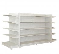 Perforated grocery store shelf retail display stand punch ho