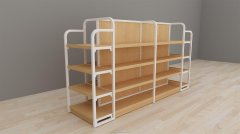 Steel wood Grocery Supermarket shelf Gondola shelving Displa