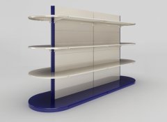 Half round supermarket gondola shelving