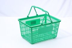 Plastic Basket With 2 Handles Shopping Customized Colors