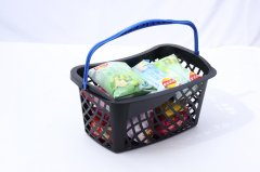 New PP plastic fashion shopping basket single colorful handl