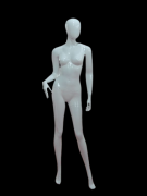 Bright white female faceless mannequins